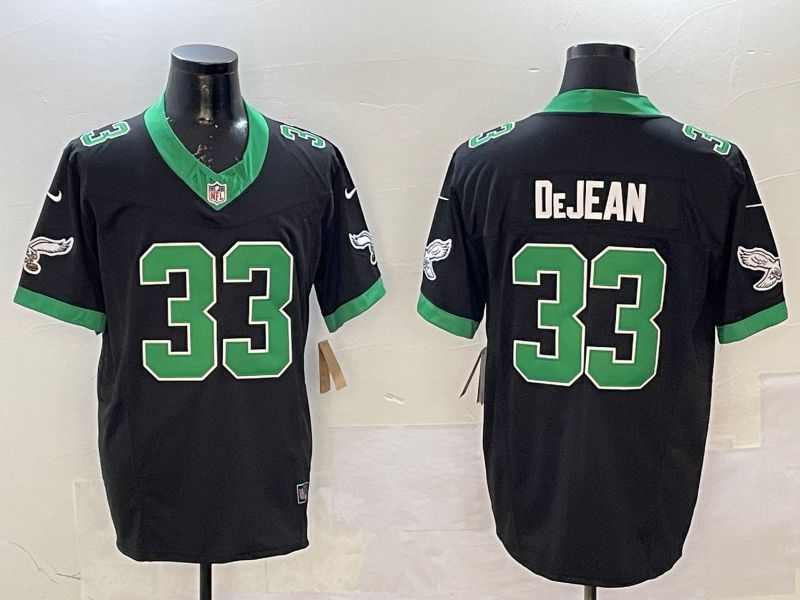 Men Philadelphia Eagles #33 DeJean Black Retro three generations 2025 Nike Limited NFL Jersey style 6